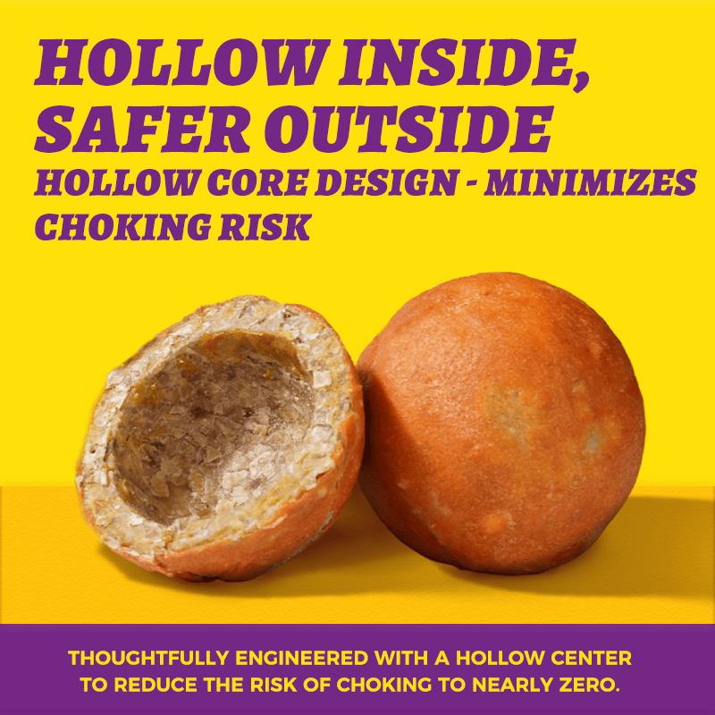 Wellix Handmade Beef Hide Treat Ball – 5.23oz (150g) Natural Beef & Chicken Chew for Dogs, Durable & Dental Health-CritterCorner