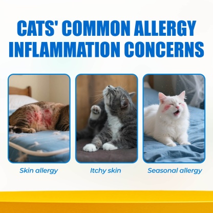 JUSTTRY Cat Allergy & Immune Bites Cat Supplements – Chicken Flavor with L-Lysine For Cats for Itchy Skin Relief & Immune Support, 6.35oz, 300 Bites-CritterCorner