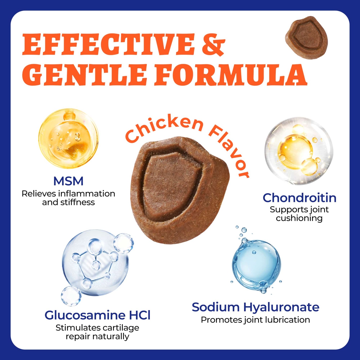 Wellix Dog Hip & Joint Bites – 260 Count Joint Supplement with Glucosamine, Chondroitin & MSM for Arthritis Pain Relief-CritterCorner