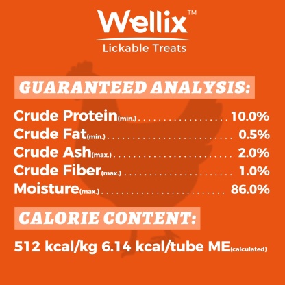 Wellix Lickable Cat Treats - Chicken & Salmon Oil Kitten Snacks for Training & Healthy Skin & Coat - Squeezable Treats - 24 Tubes-CritterCorner