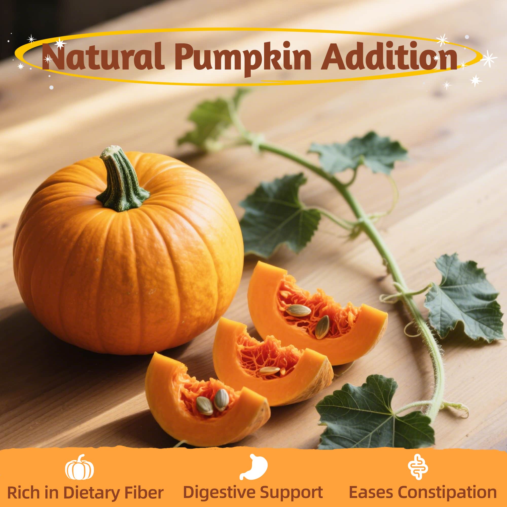 JUSTTRY Freeze-Dried Pumpkin Food Topper – Pumpkin Dog Treats For Cat Digestive Support & Dog Constipation Relief, High Protein & Low Fat For Cats & Dogs, 8oz-CritterCorner