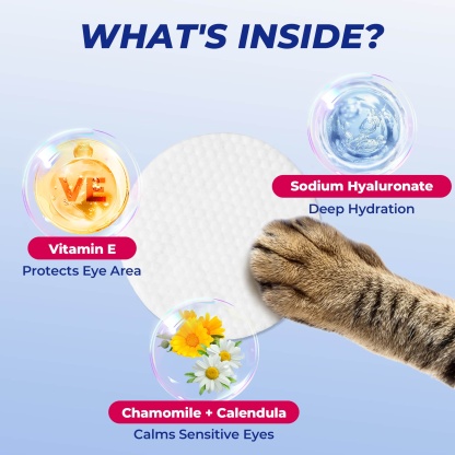 Wellix Pet Eye Wipes – 110 Wipes for Tear Stain, Debris & Discharge Cleaning-CritterCorner