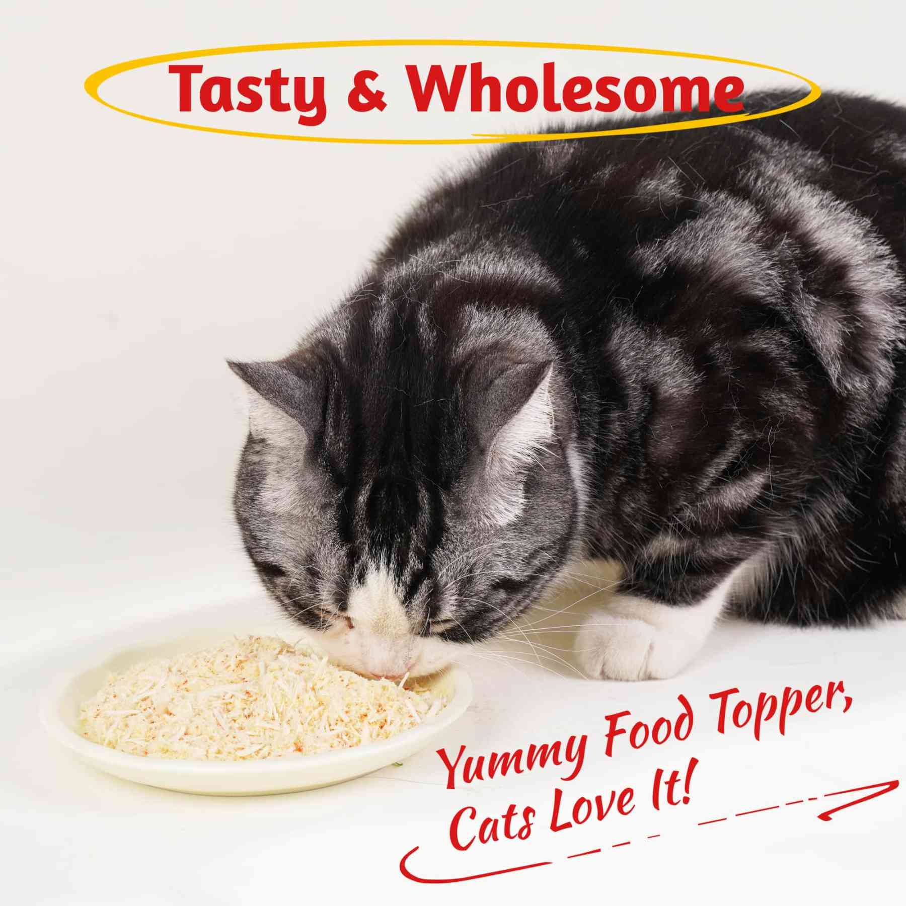 JUSTTRY Fish Roe Freeze-Dried Food Toppers – Chicken & Egg Yolk & Fish Roe, High-Protein for Dogs & Cats, Omega-3 Supports Skin & Coat Health, 8oz-CritterCorner