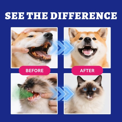 Wellix Cat & Dog Breath Freshener Water Additive - Natural Probiotic & Lysozyme Mouthwash for Teeth Cleaning & Dental Care - Reduces Bad Breath & Plaque - 12.85 fl oz-CritterCorner