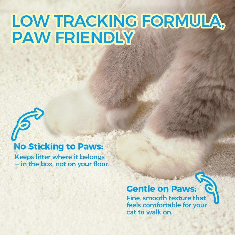 JUSTTRY SnowPaww Cassava Cat Litter – 11lbs (2 x 5.5lbs) with Tight Clumps, Low Dust & Odor Control-CritterCorner