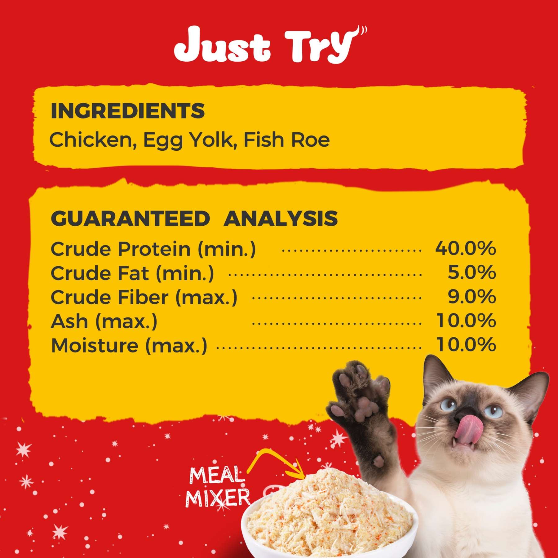 JUSTTRY Fish Roe Freeze-Dried Food Toppers – Chicken & Egg Yolk & Fish Roe, High-Protein for Dogs & Cats, Omega-3 Supports Skin & Coat Health, 8oz-CritterCorner