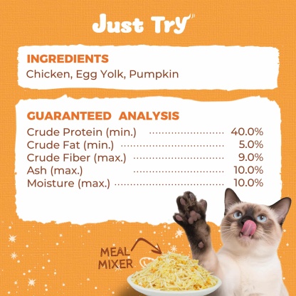 JUSTTRY Freeze-Dried Pumpkin Food Topper – Pumpkin Dog Treats For Cat Digestive Support & Dog Constipation Relief, High Protein & Low Fat For Cats & Dogs, 8oz-CritterCorner