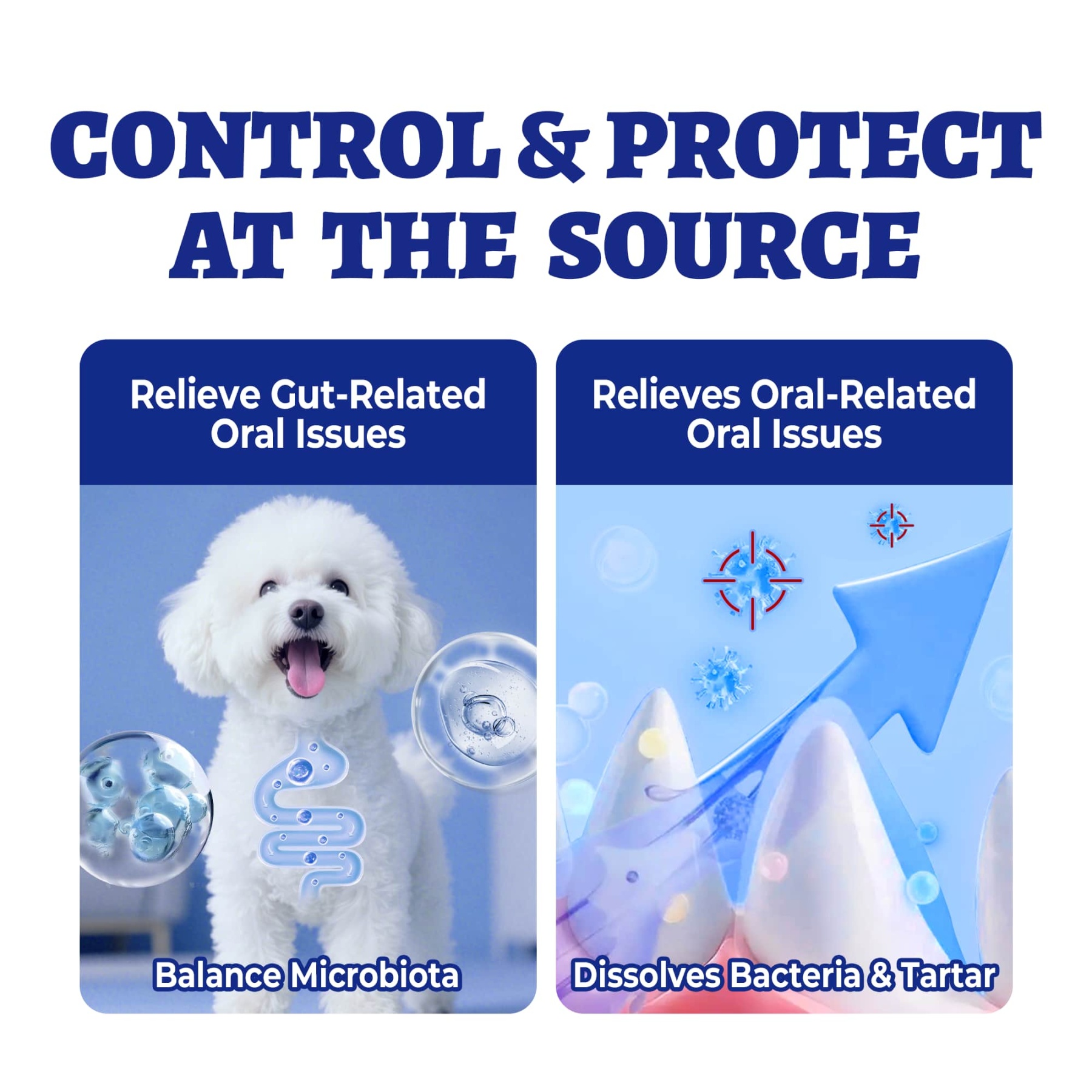 Wellix Cat & Dog Breath Freshener Water Additive - Natural Probiotic & Lysozyme Mouthwash for Teeth Cleaning & Dental Care - Reduces Bad Breath & Plaque - 12.85 fl oz-CritterCorner