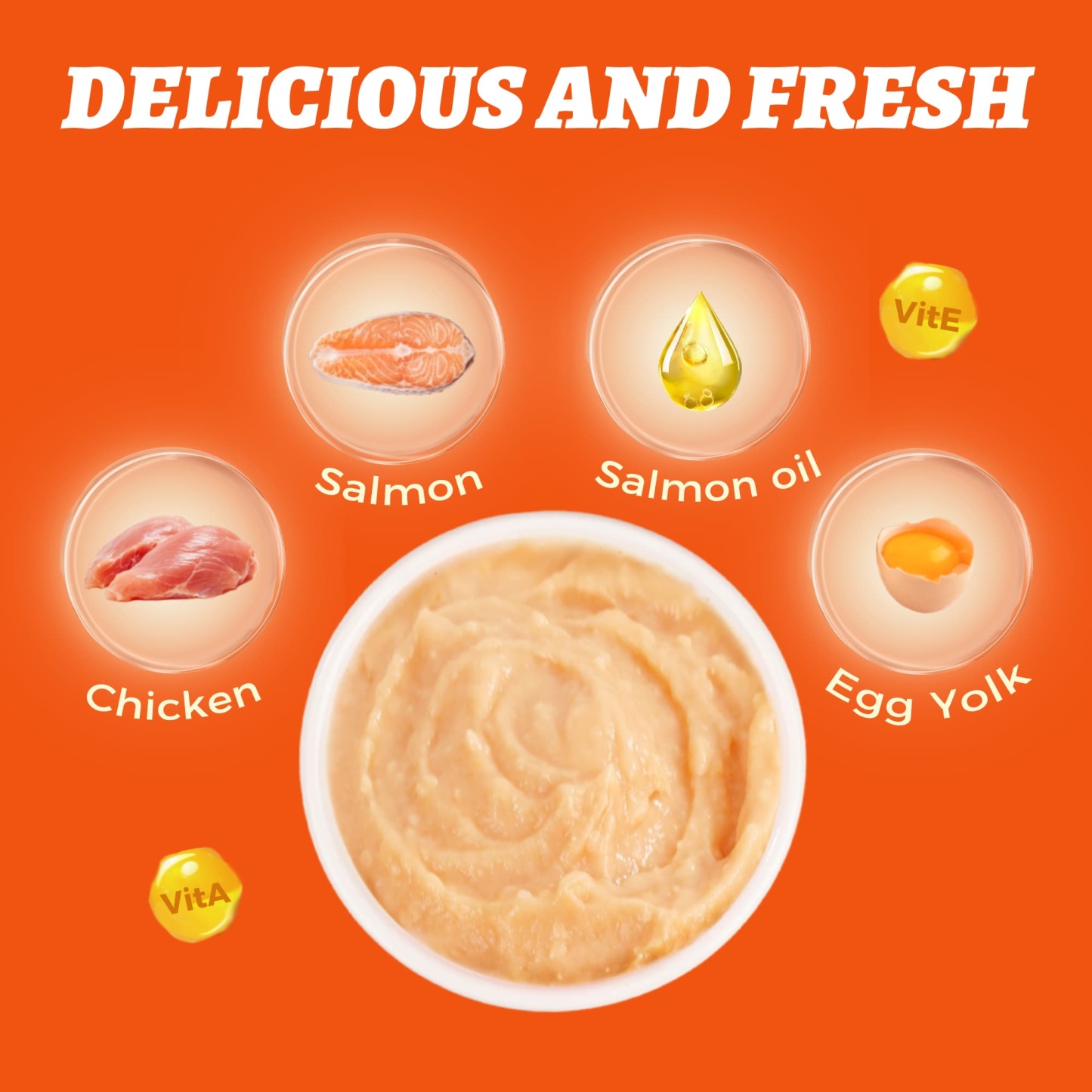 Wellix Lickable Cat Treats - Chicken & Salmon Oil Kitten Snacks for Training & Healthy Skin & Coat - Squeezable Treats - 24 Tubes-CritterCorner