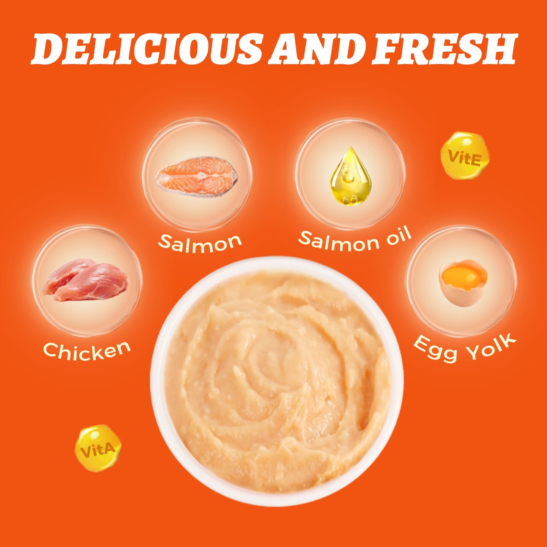 Wellix Lickable Cat Treats - Chicken & Salmon Oil Kitten Snacks for Training & Healthy Skin & Coat - Squeezable Treats - 24 Tubes-CritterCorner