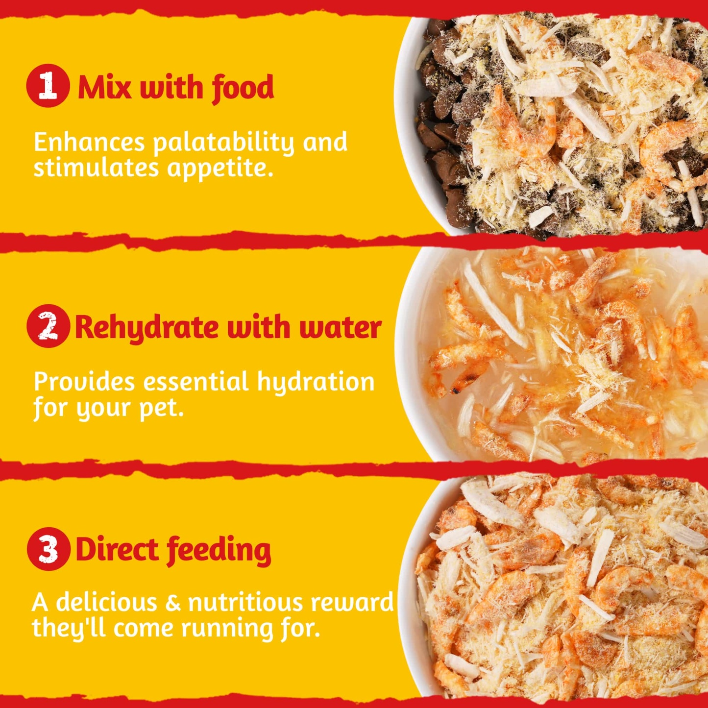 JUSTTRY Antarctic Krill Freeze-Dried Food Topper – Chicken, Egg Yolk, Antarctic Krill, High Protein & Low Fat Cat Treats for Dogs & Cats, 8oz-CritterCorner