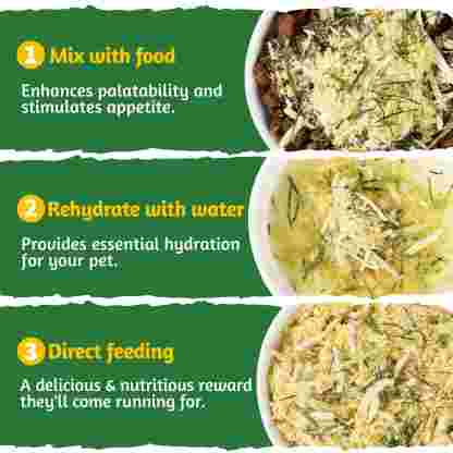 JUSTTRY Cat Grass Freeze-Dried Cat Food Toppers – Chicken, Egg Yolk & Cat Grass, Hairball Control & Dental Care, High Protein & Low Fat Cat Treats , 8oz-CritterCorner