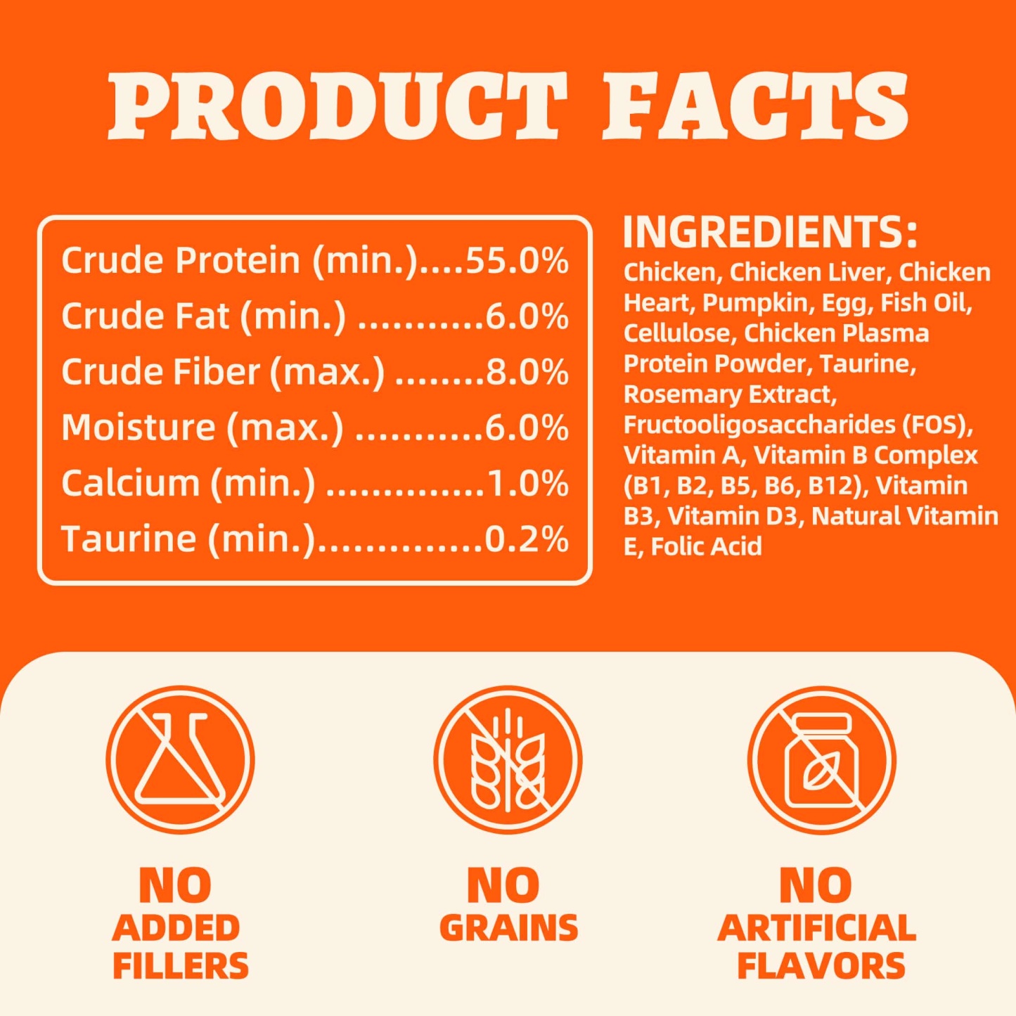 Wellix Chicken & Pumpkin Freeze-Dried Treats for Cats & Dogs – Grain-Free Crunchy Food Topper & Training Snacks, Supports Gut Health & Digestive System-CritterCorner