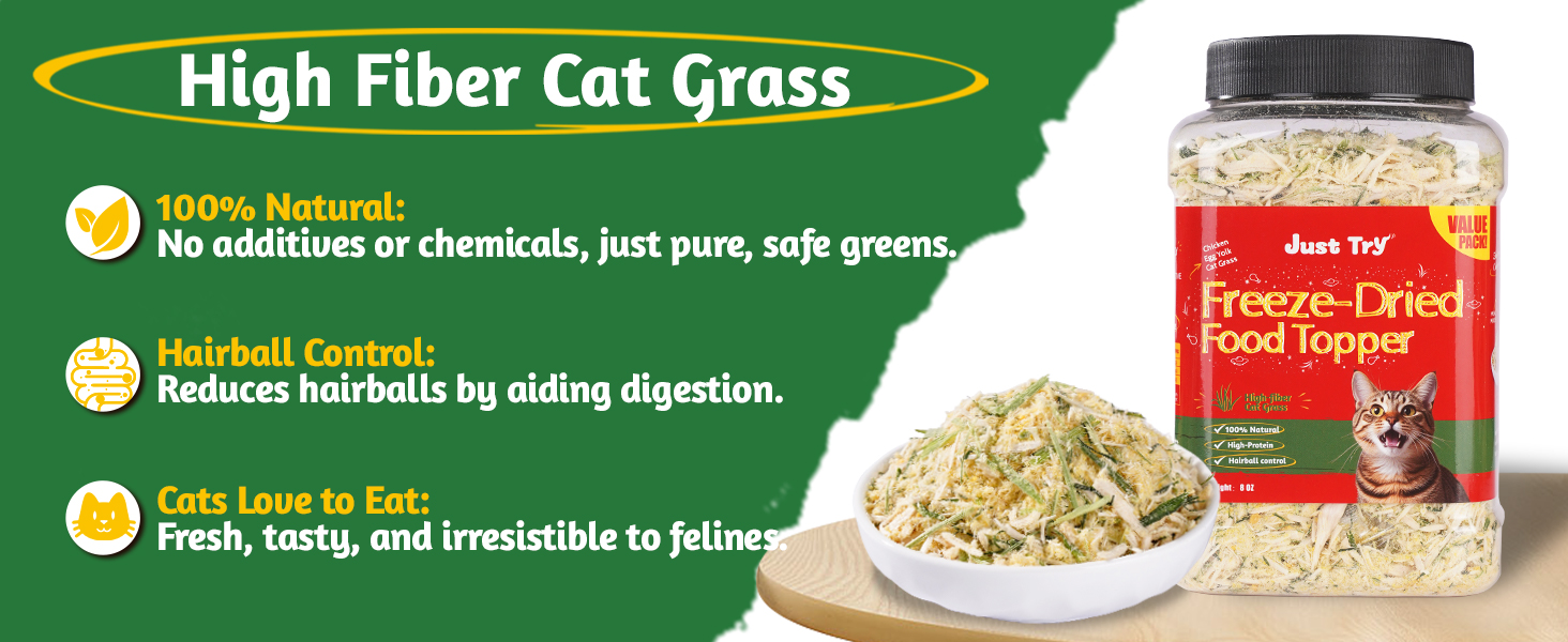 high fiber cat grass