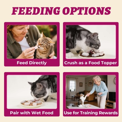 Wellix Freeze-Dried Probiotic Yogurt Cat Treats – 4.23oz (120g) Chicken & Berry Blend (Strawberry, Blueberry, Cranberry) for Immune, Eye & Urinary Health-CritterCorner