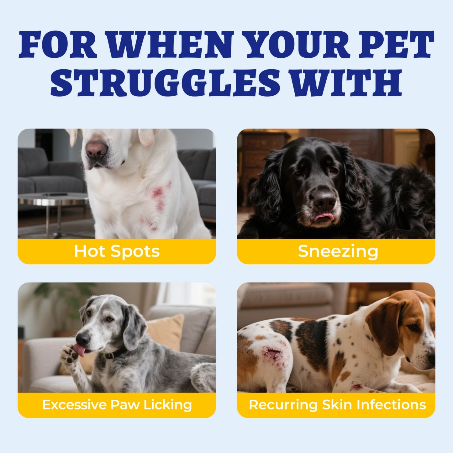 Wellix Dog Allergy & Immune Bites – 260 Counts Natural Ingredient Chews to Strengthen Immunity, Promote Shiny Coat, Relieve Itch & Redness-CritterCorner