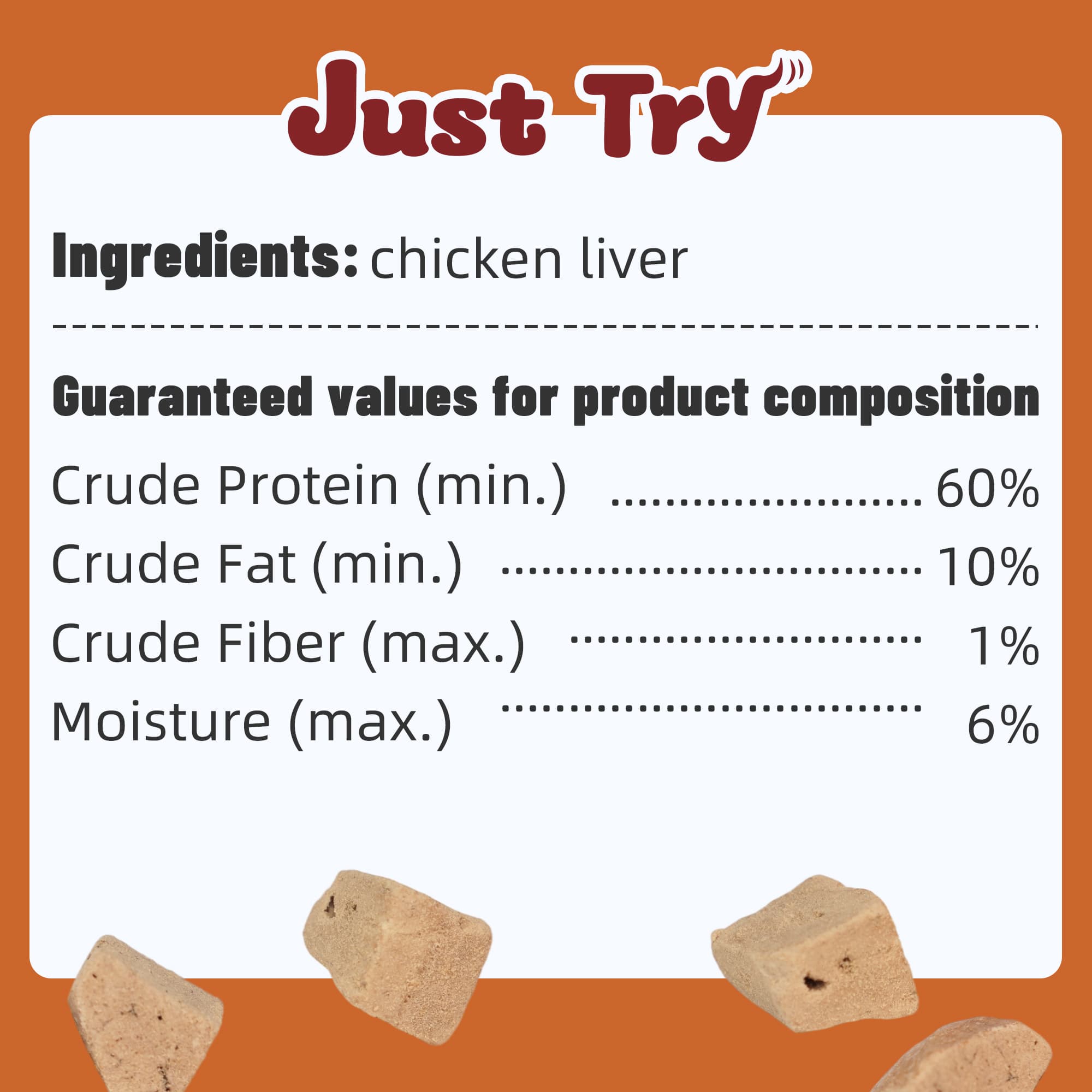 JUSTTRY Freeze-Dried Chicken Liver  – Single-Ingredient Dog Treats & Cat Treats,High-Protein, Rich in Iron & Vitamin A, Ideal for Training Treats, 8.71oz-CritterCorner