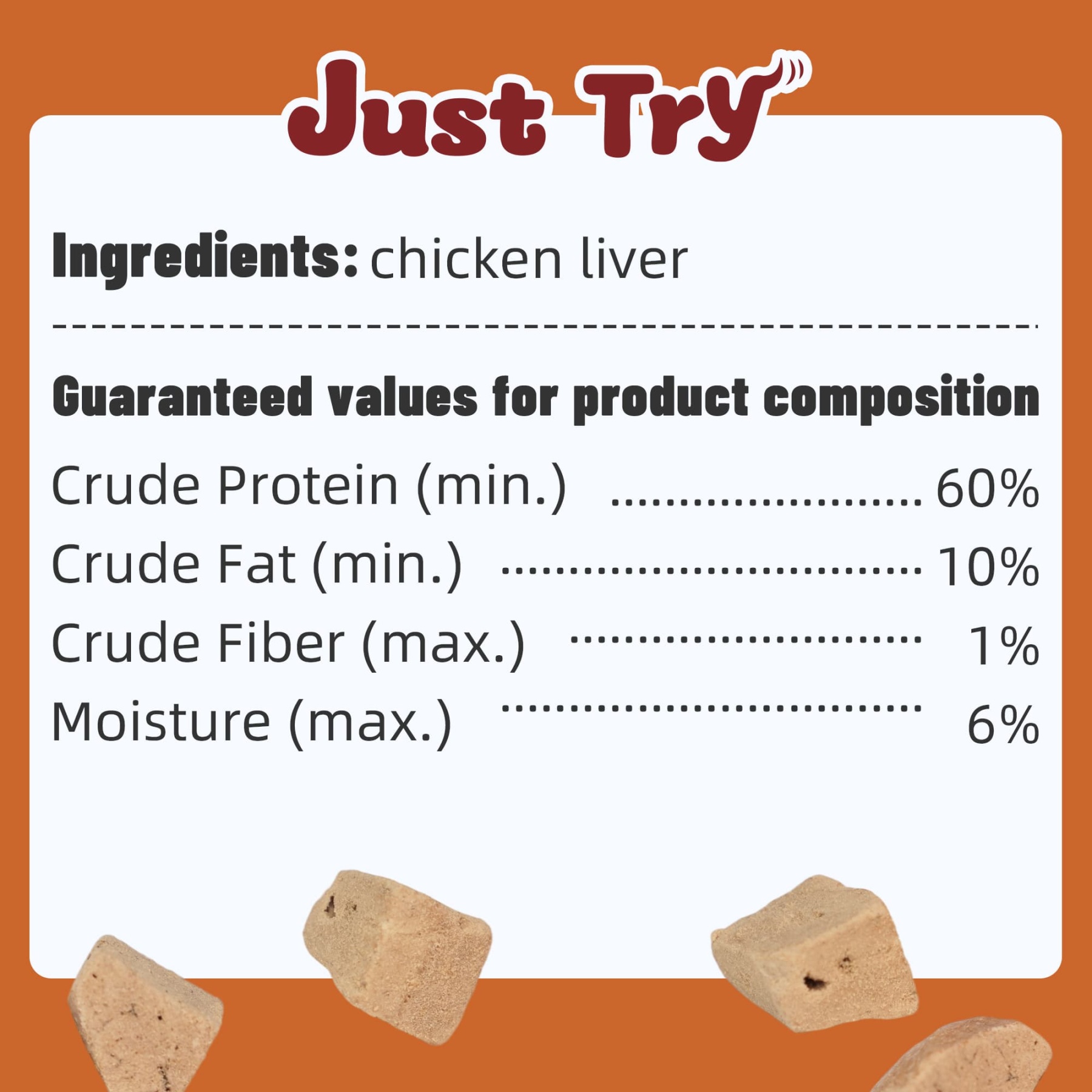 JUSTTRY Freeze-Dried Chicken Liver  – Single-Ingredient Dog Treats & Cat Treats,High-Protein, Rich in Iron & Vitamin A, Ideal for Training Treats, 8.71oz-CritterCorner