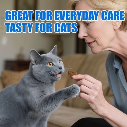 JUSTTRY Cat Calming Treats Cat Supplements – Chicken Flavor with Chamomile, L-Tryptophan & Melatonin for Anxiety & Sleep, 300 Bites, 6.35oz-CritterCorner