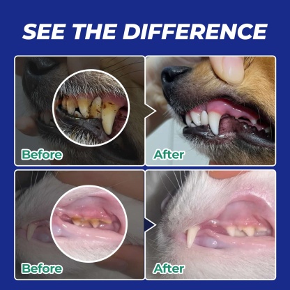 Wellix Dog & Cat Dental Powder – 8.82oz Teeth Cleaning Powder for Fresh Breath & Plaque Removal-CritterCorner