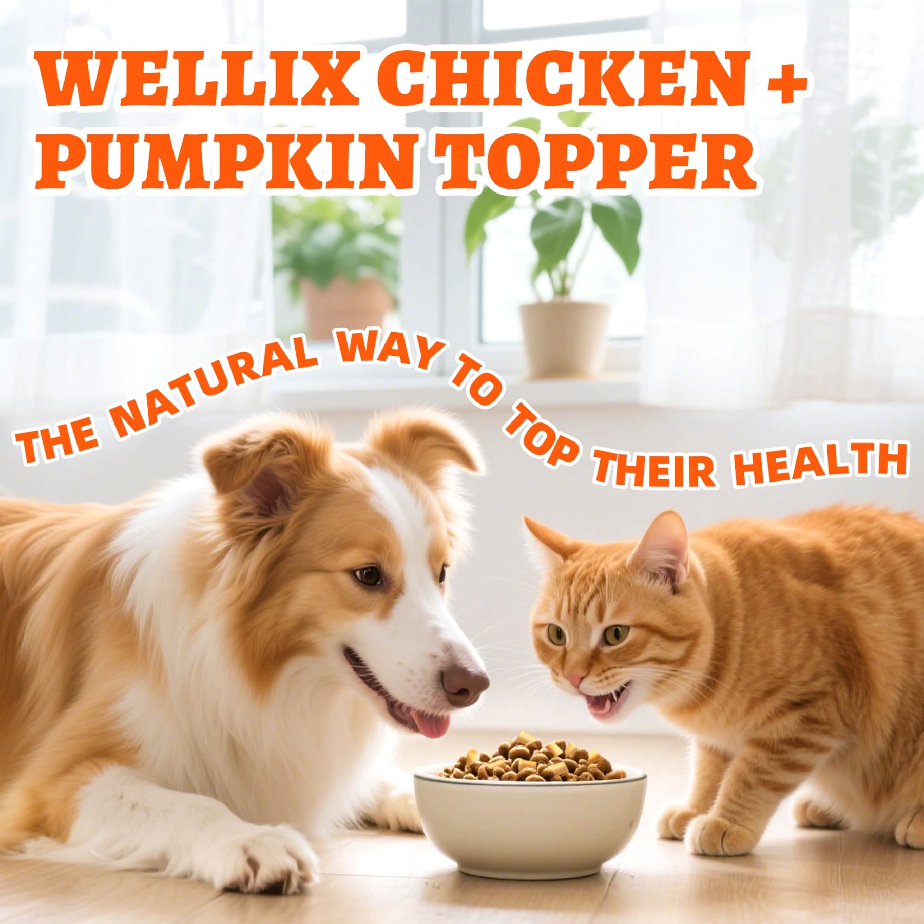 Wellix Chicken & Pumpkin Freeze-Dried Treats for Cats & Dogs – Grain-Free Crunchy Food Topper & Training Snacks, Supports Gut Health & Digestive System-CritterCorner