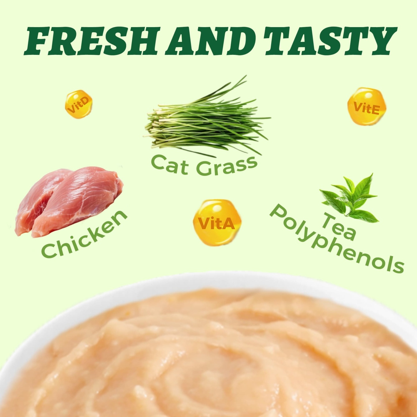 Wellix Lickable Cat Treats - Chicken & Salmon Oil Kitten Snacks for Training & Healthy Skin & Coat - Squeezable Treats - 24 Tubes-CritterCorner