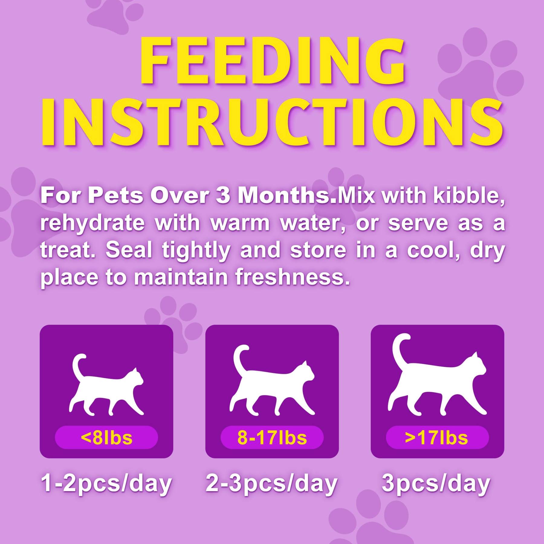 JUSTTRY Freeze-Dried Cat Paw Treats – Healthy Cat Treats with High-Protein Chicken & Pumpkin Spinach Purple Sweet Potato, Immunity & Gut Health, 6.35oz-CritterCorner