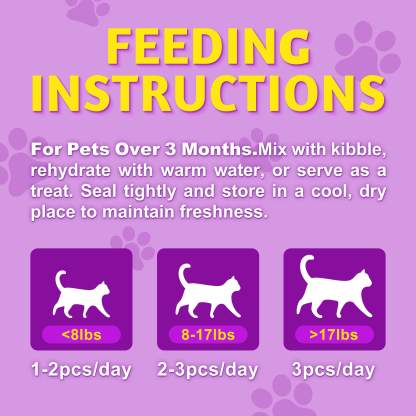 JUSTTRY Freeze-Dried Cat Paw Treats – Healthy Cat Treats with High-Protein Chicken & Pumpkin Spinach Purple Sweet Potato, Immunity & Gut Health, 6.35oz-CritterCorner