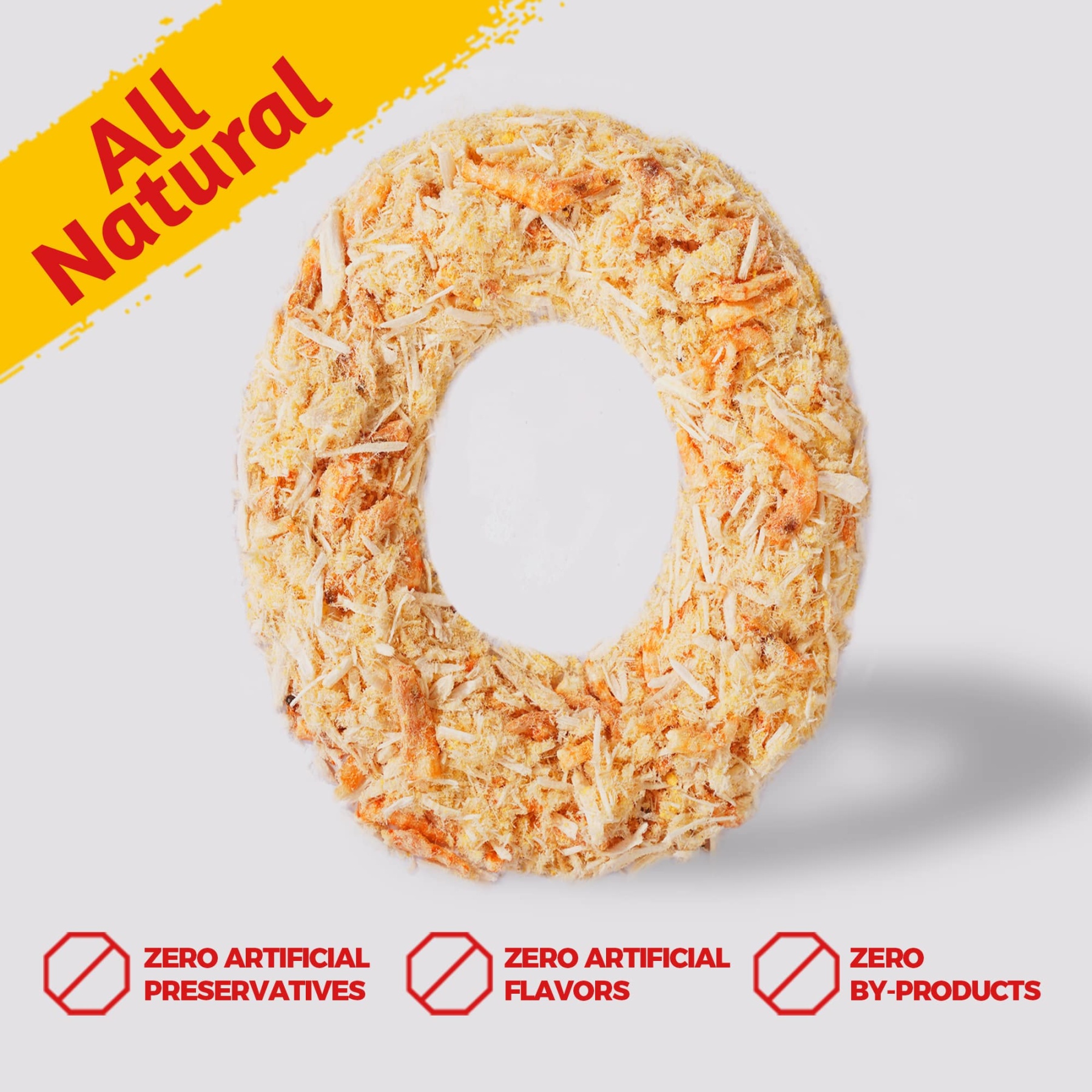 JUSTTRY Antarctic Krill Freeze-Dried Food Topper – Chicken, Egg Yolk, Antarctic Krill, High Protein & Low Fat Cat Treats for Dogs & Cats, 8oz-CritterCorner