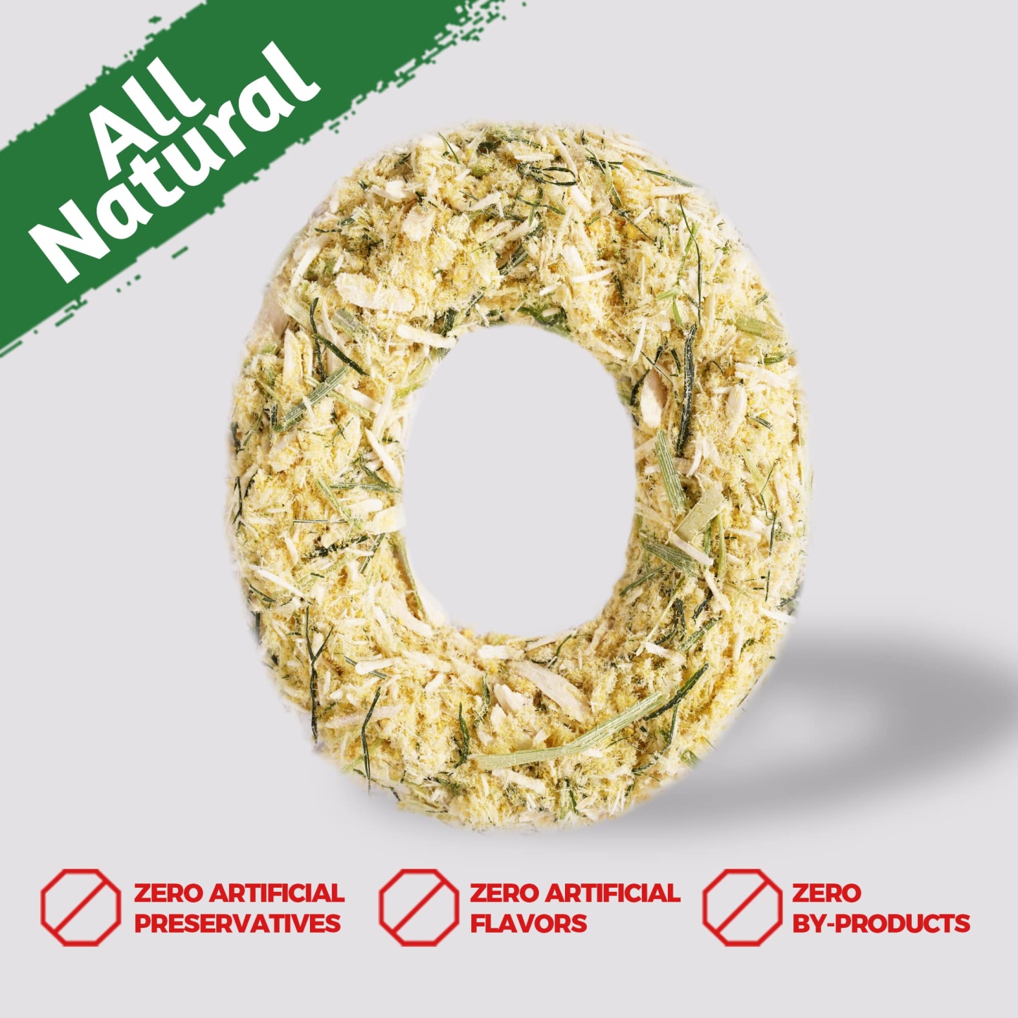 JUSTTRY Cat Grass Freeze-Dried Cat Food Toppers – Chicken, Egg Yolk & Cat Grass, Hairball Control & Dental Care, High Protein & Low Fat Cat Treats , 8oz-CritterCorner