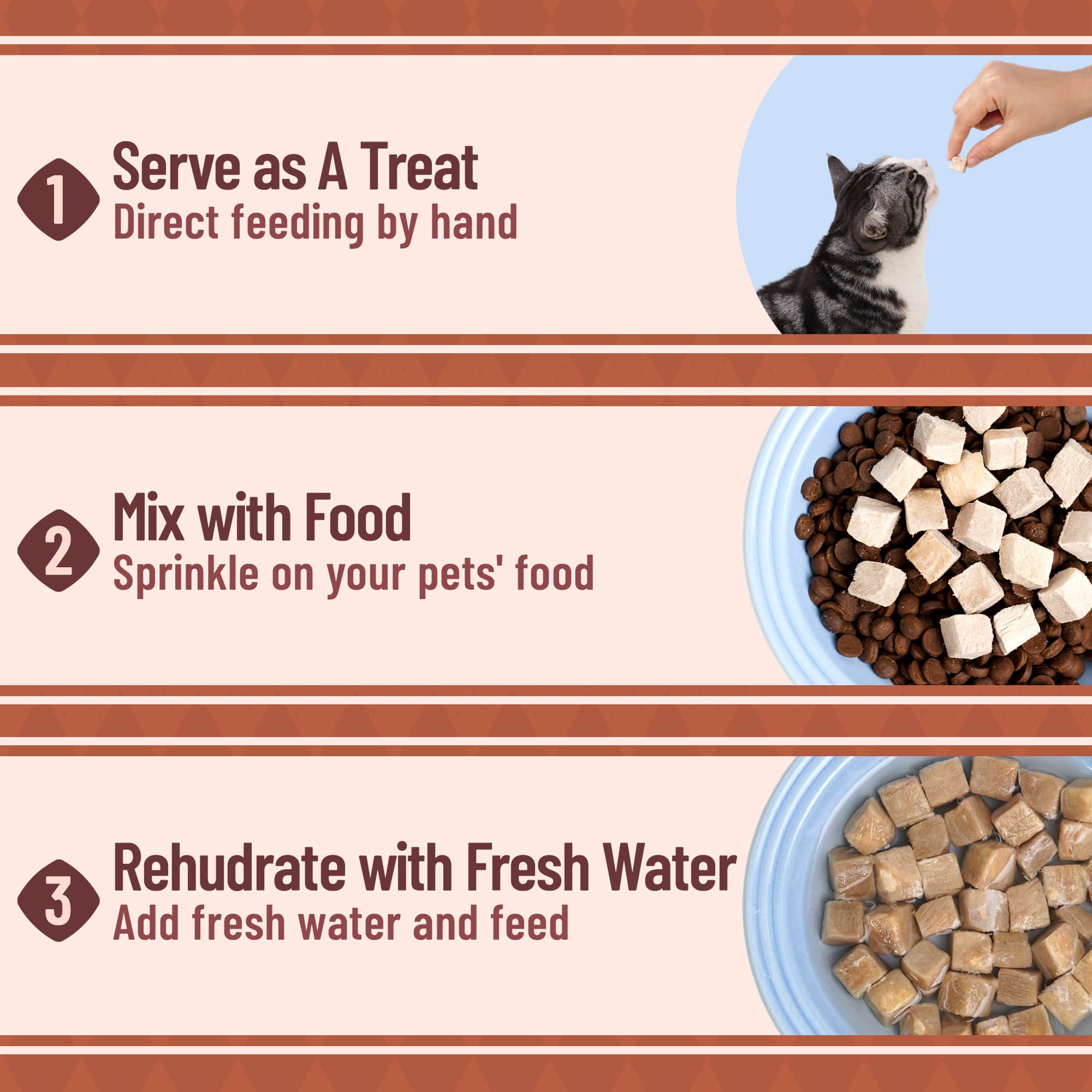 JUSTTRY Freeze-Dried Duck Cubes – Single-Ingredient Grain-Free High-Protein Training Treats for Dogs & Cats, Supports Skin & Joint Health，6.35oz-CritterCorner