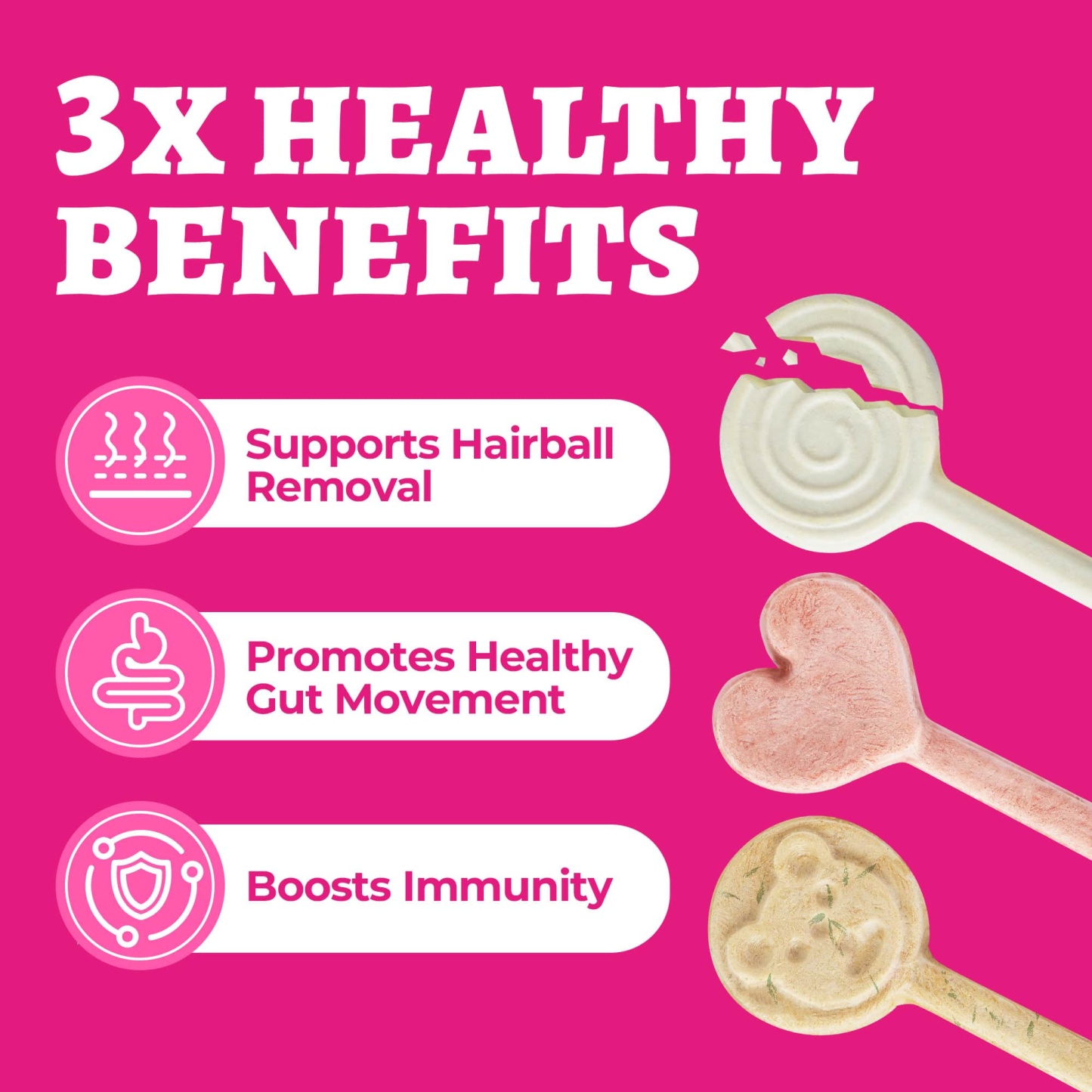 Wellix Freeze Dried Lollipop Dog & Cat Treats - High Protein Chicken Cat Treats with Cat Grass, Dragon Fruit & Goat Milk - Low Calorie Training Snacks 21pcs-CritterCorner