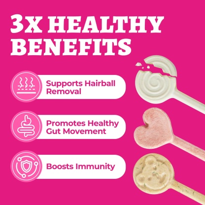 Wellix Freeze Dried Lollipop Dog & Cat Treats - High Protein Chicken Cat Treats with Cat Grass, Dragon Fruit & Goat Milk - Low Calorie Training Snacks 21pcs-CritterCorner