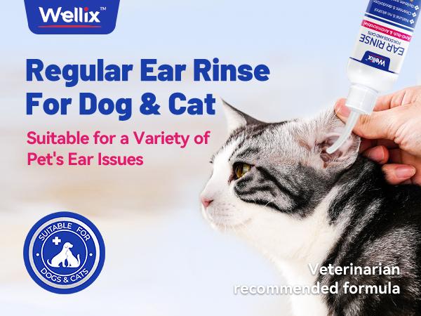 Wellix Ear Cleaner for Dogs & Cats &ndash; Honeysuckle Itch & Odor Relief, 120ml