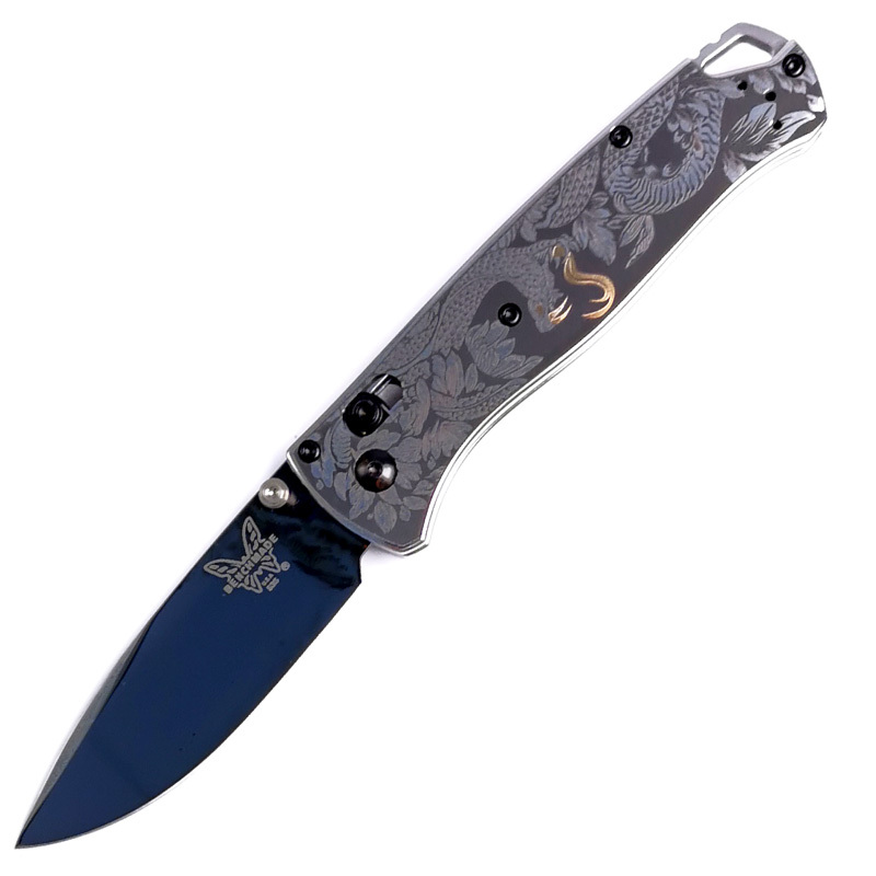 H355-O folding knife Böhler M390 high quality steel Mirror/DLC Diamond-Like Carbon titanium alloy hilt Fruit knives