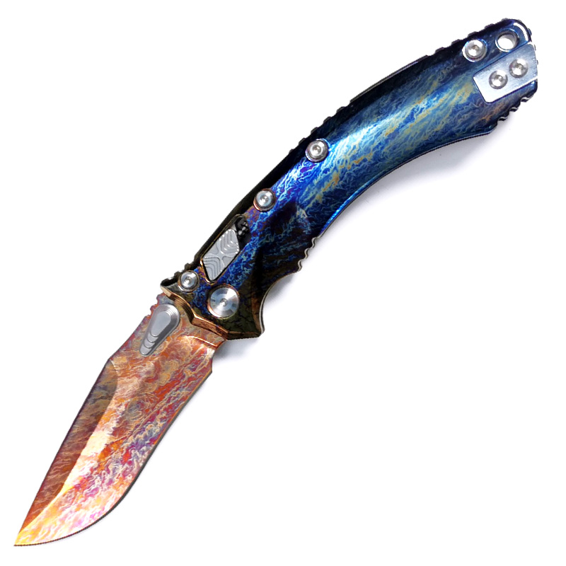 H413-H folding knife Böhler M390 high quality steel Diamond-Like Carbon titanium alloy hilt Fruit knives