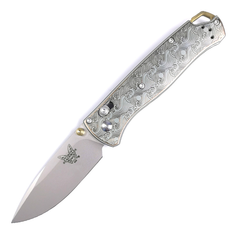 H355-I folding knife Böhler M390 high quality steel Diamond-Like Carbon titanium alloy hilt Fruit knives