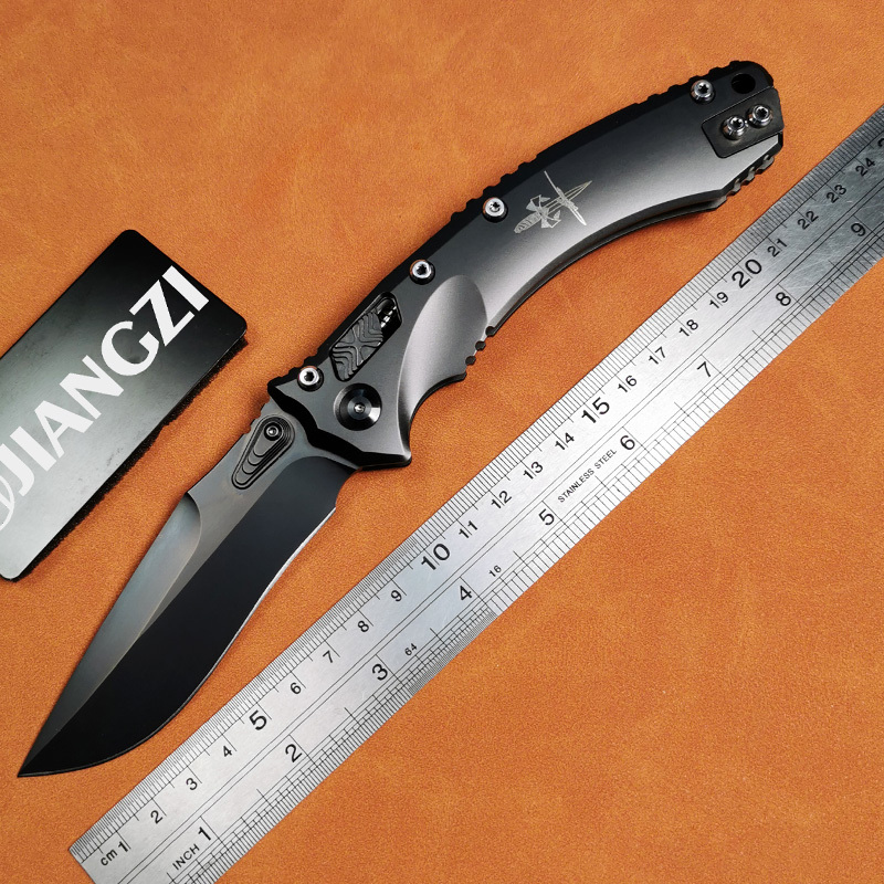 H413-D folding knife Böhler M390 high quality steel Diamond-Like Carbon titanium alloy hilt Fruit knives