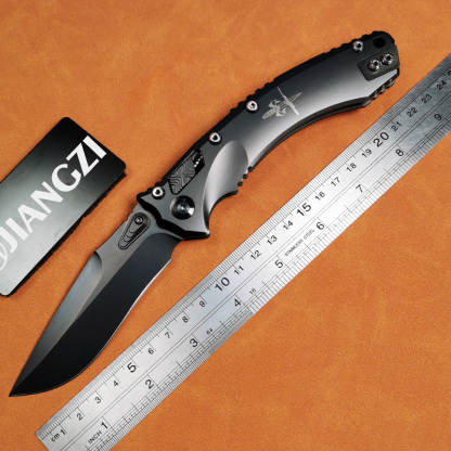 H413-D folding knife Böhler M390 high quality steel Diamond-Like Carbon titanium alloy hilt Fruit knives