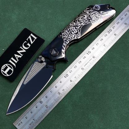 H250-F folding knife Böhler M390 high quality steel Mirror/DLC Diamond-Like Carbon titanium alloy hilt Fruit knives