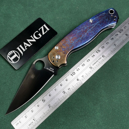 H173-B folding knife Böhler M390 high quality steel Diamond-Like Carbon titanium alloy hilt Fruit knives