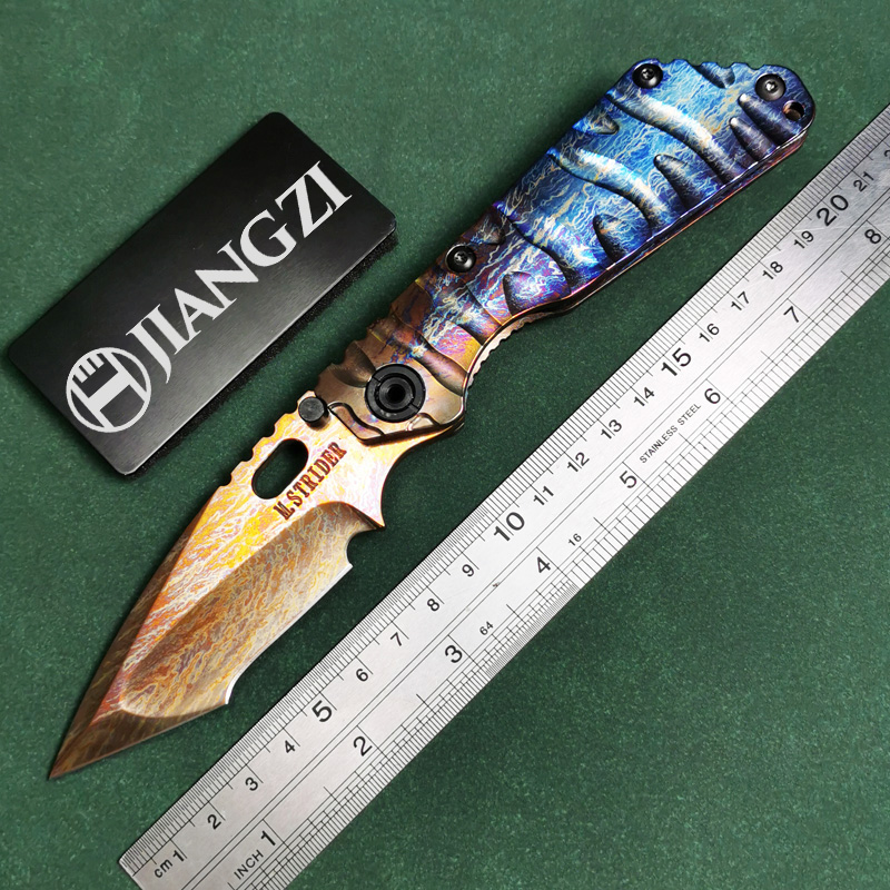 H261-C folding knife Böhler M390 high quality steel Diamond-Like Carbon titanium alloy hilt Fruit knives