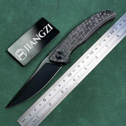 H415-D folding knife Böhler M390 high quality steel Diamond-Like Carbon titanium alloy hilt Fruit knives