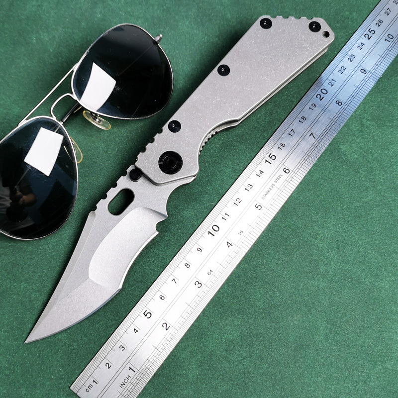 H460-A folding knife Böhler M390 high quality steel Diamond-Like Carbon titanium alloy hilt Fruit knives