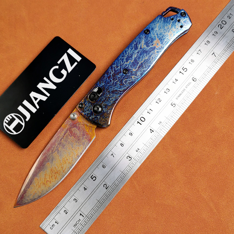 H355-P folding knife Böhler M390 high quality steel Diamond-Like Carbon titanium alloy hilt Fruit knives