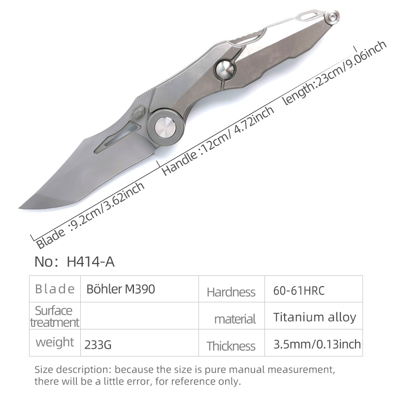 new paring folding knife M390 titanium high quality outdoor pocket for man 2025 camping sharper tool 60hrc Collectibles knives-H-Knife