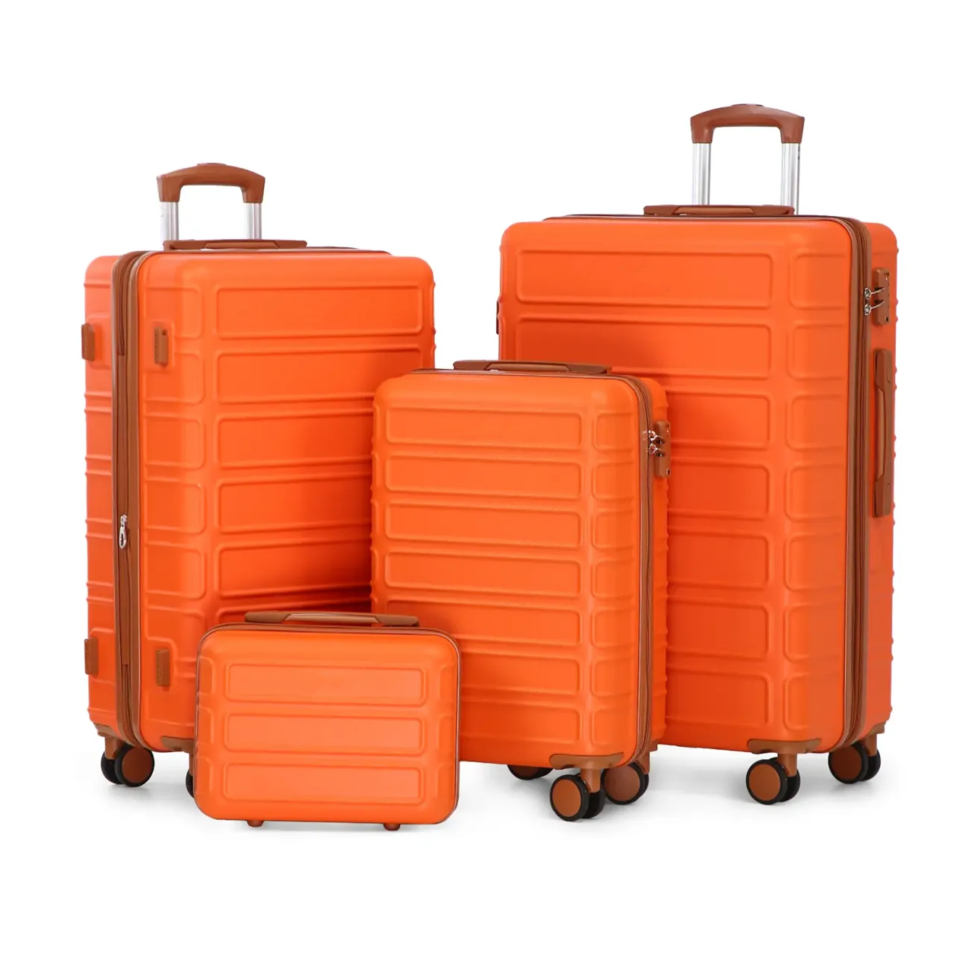4 Piece Expandable Luggage Sets, ABS Travel Suitcase Set with Double Spinner Wheels, TSA Lock Hardshell Durable Traveling Bag Luggage Sets (13/20/26/28in) Gift for Back to School fathersdaygift fathersdaygift
