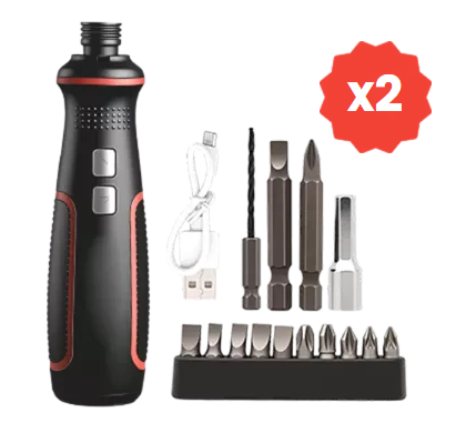 3.6V Mini Cordless Electric Screwdriver Rechargeable with LED Light and Magnetic Bits for Home DIY and Repairs Tools