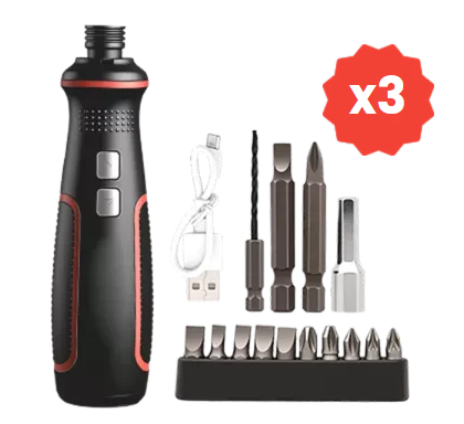 3.6V Mini Cordless Electric Screwdriver Rechargeable with LED Light and Magnetic Bits for Home DIY and Repairs Tools