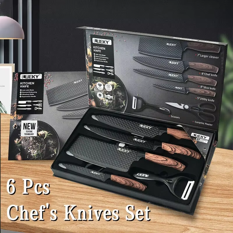 Kitchen Knife Set Stainless Steel Knife, 6-Piece Kitchen Tool Set, Fruit Knife, Essential Cooking Tools for Restaurants